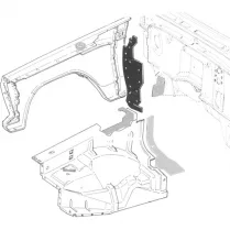 SPLASH APRON FENDER TO FRONT OF CAB PICKUP 73-79, F100-F350 (pair)