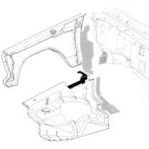 SPLASH APRON FENDER TO HINGE SUPPORT PICKUP 74-76, F100-F350 (pair)