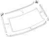 WINDSHIELD CHROME MOULDING CORNERS PICKUP 77-79, UPPER PAIR