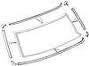 WINDSHIELD MOULDING PICKUP 77-79, 5 piece set