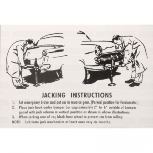 DECAL JACK INSTRUCTIONS FORD 52-53