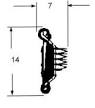 BELT/DOOR STAINLESS BEAD BLACK PILE 9/16" x 7/16"- 96" length