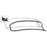 BACK WINDOW SEAL FORD 55-58, SEDAN, with groove for chrome trim.
