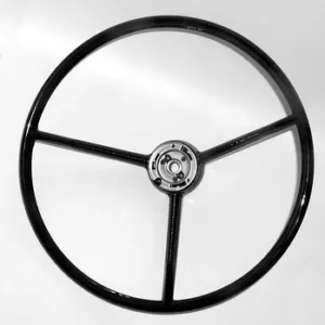 STEERING WHEEL PICKUP 61-70, F100-F350, BLACK Also FALCON 60-63 US.