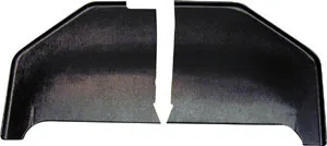 KICK PANELS FAIRLANE 62-64 SED & H/TOP, Black ABS plastic, vinyl dye to suit.