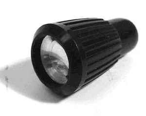 KNOB CHOKE/DEFROST/TEMP CABLE, Black with silver insert.