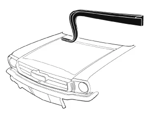 COWL LACING MUSTANG 65-66, inc' clips