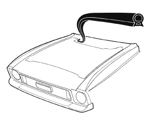 COWL LACING MUSTANG 71-73, COUGAR 71-73