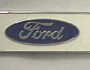 EMBLEM FENDER FALCON XK-XL, Also FAIRLANE 62 & 63 from job 1-781. "TRADE MARK"