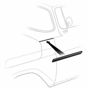 FENDER TO COWL SEALS PICKUP 57-60, TOP BACK OF FRONT FENDER