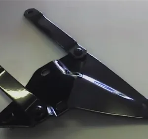 HOOD HINGE BRACKETS FORD 42-48, BLACK, Does not include spring support arm.