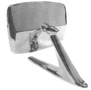 MIRROR OUTSIDE PICKUP 67-79 RECTANGULAR, F100-350, inc' hardware, pad, template.