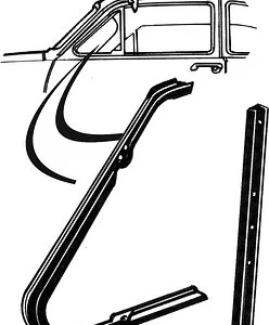 VENT WINDOW SEAL FORD 49-51 SEDAN
