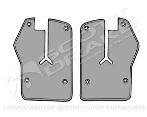 DOOR SEAL PLATE REAR MUSTANG 65-66