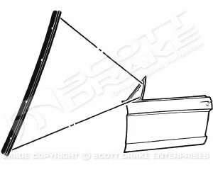 VENT BACK EDGE MUSTANG 65-66, EACH