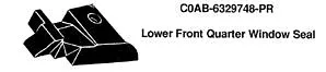 QTR PILLAR SEALS GALAXIE 60-64 CONVERT, 61-62 2DR HARDTOP, 60-61 FASTBACK