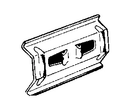 CLIP FORD 59 QUARTER PEAK MOULDING, TOP OF FIN (Fairlane 500, Custom 300)