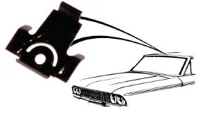 CLIP GALAXIE 63-64, WINDSHIELD TOP MOULDING, Body #63 only, need 6