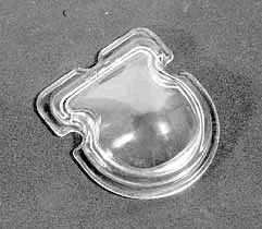 LICENSE LAMP LENS FORD 49-51 SEDAN, 52-58 UTILITY