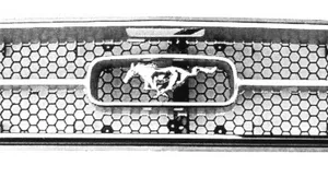 GRILLE ASSY MUSTANG 71-72 STANDARD, 3 colour with mouldings, Original Ford tooling