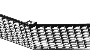 GRILLE ASSY MUSTANG 69, Black plastic, Original Ford Tooling