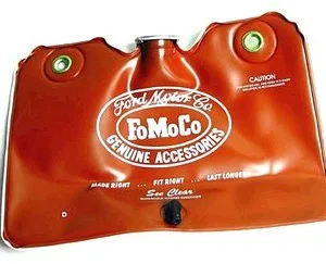 WASHER BAG GALAXIE 61-66, PICKUP 65-67, T/BIRD 61-63, WIDE "FoMoCo" RED, Other applications may apply.