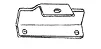 CLIP HEADLAMP DOOR RETAINER FORD 55/, rivets to headlamp door