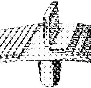 CLIP ROCKER MOULDING UNIVERSAL, NYLON SNAP OFF, 75 x 19mm