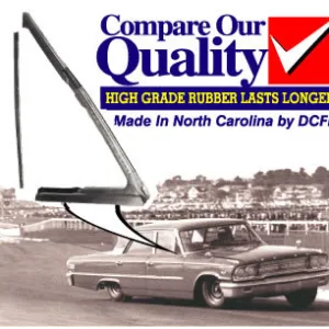 VENT WINDOW SEAL GALAXIE 63-64, All models EXCEPT hardtop & convertible