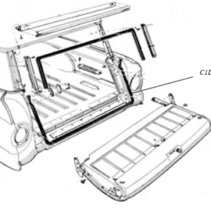 TAILGATE SEAL FALCON 60-63, LOWER SEAL ON BODY, before 1/5/63