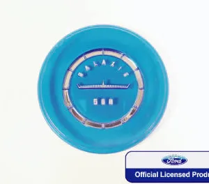 HORN BUTTON INSERT GALAXIE 63-64, 500 Blue & chrome plastic