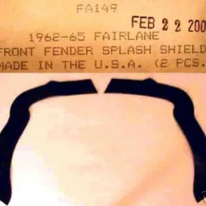 SPLASH SHIELD FAIRLANE 62-64, FENDER TO RADIATOR SUPPORT & COWL SET