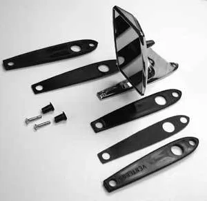 MIRROR OUTSIDE GALAXIE 68-72 RECTANGULAR HEAD, Fits left or right