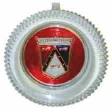 HUBCAP EMBLEM FAIRLANE 63-65, FALCON 63-65, WIRE WHEEL SPINNER INSERT