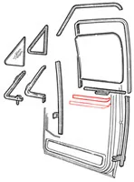BELTLINE KIT PICKUP 87-96, BRONCO 87-96, Replacement set of 4.