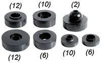 BODY-FRAME PAD KIT GALAXIE 65-68, 58 pieces, rubber pads only