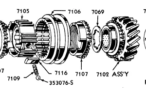 TRANSMISSION SYNCHRO' CLIP & SPRING SET FORD 40-56