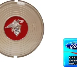 HORN BUTTON INSERT MERCURY 47-48, White background red centre