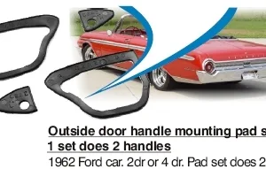 DOOR HANDLE PADS GALAXIE 62